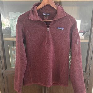 Patagonia Better Sweater Women's Maroon Quarter-Zip Sweater